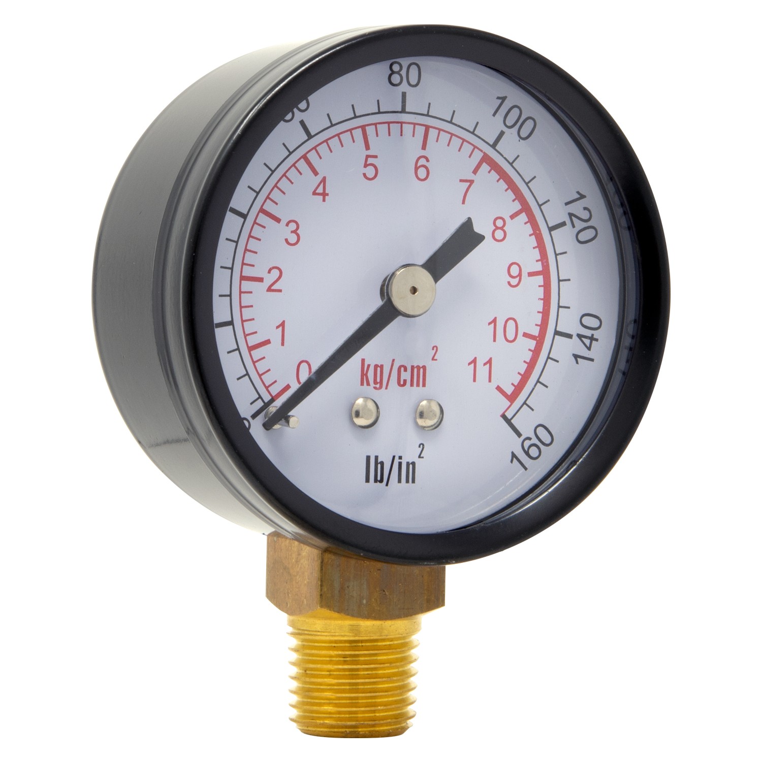 AES Industries - Air Pressure Gauge 2" Dial, 1/4" Bottom Connection