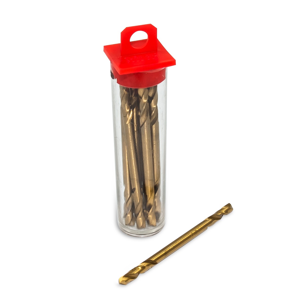 1/8" Double-ended High Speed Steel Titanium Coated Stubby Drill Bits, 12 Bits per Tube, 12 tubes per Box