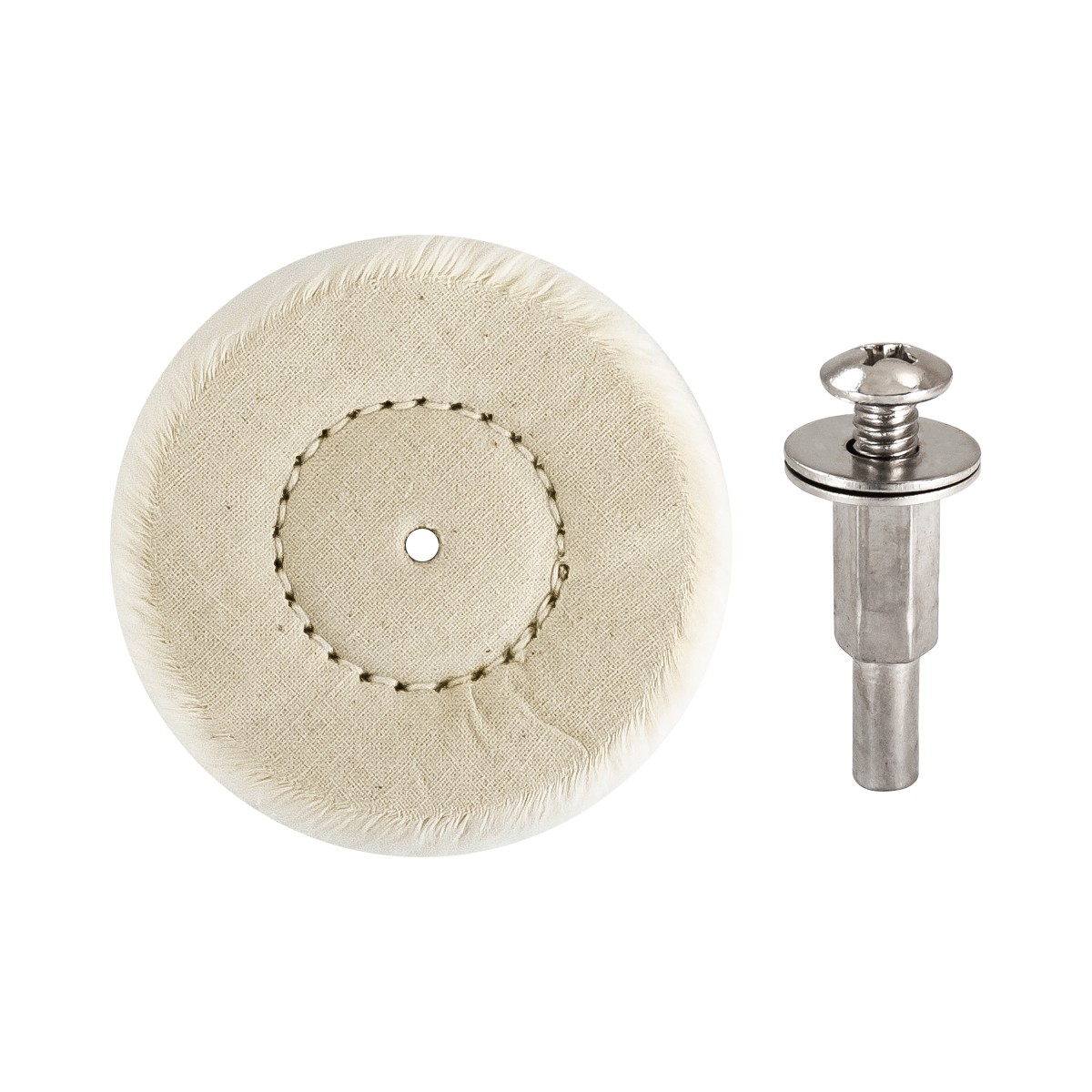 AES Industries 3" One Sew Buffing Wheel with Arbor AES Industries