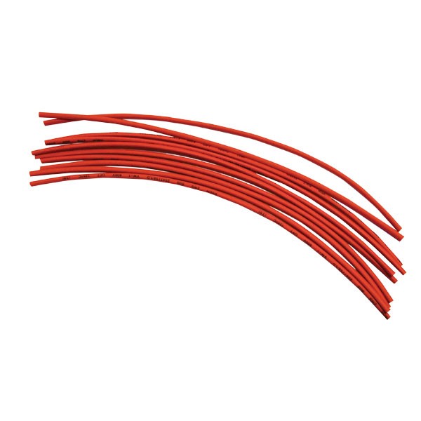 Heat Shrink Tubing - 1/8" x 12" - Red - 10PC