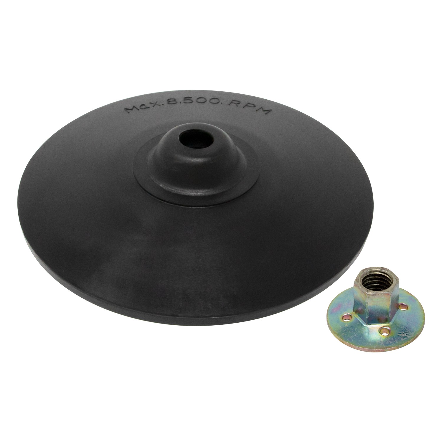 7" Heavy Rubber Backing Pad & Flange Nut