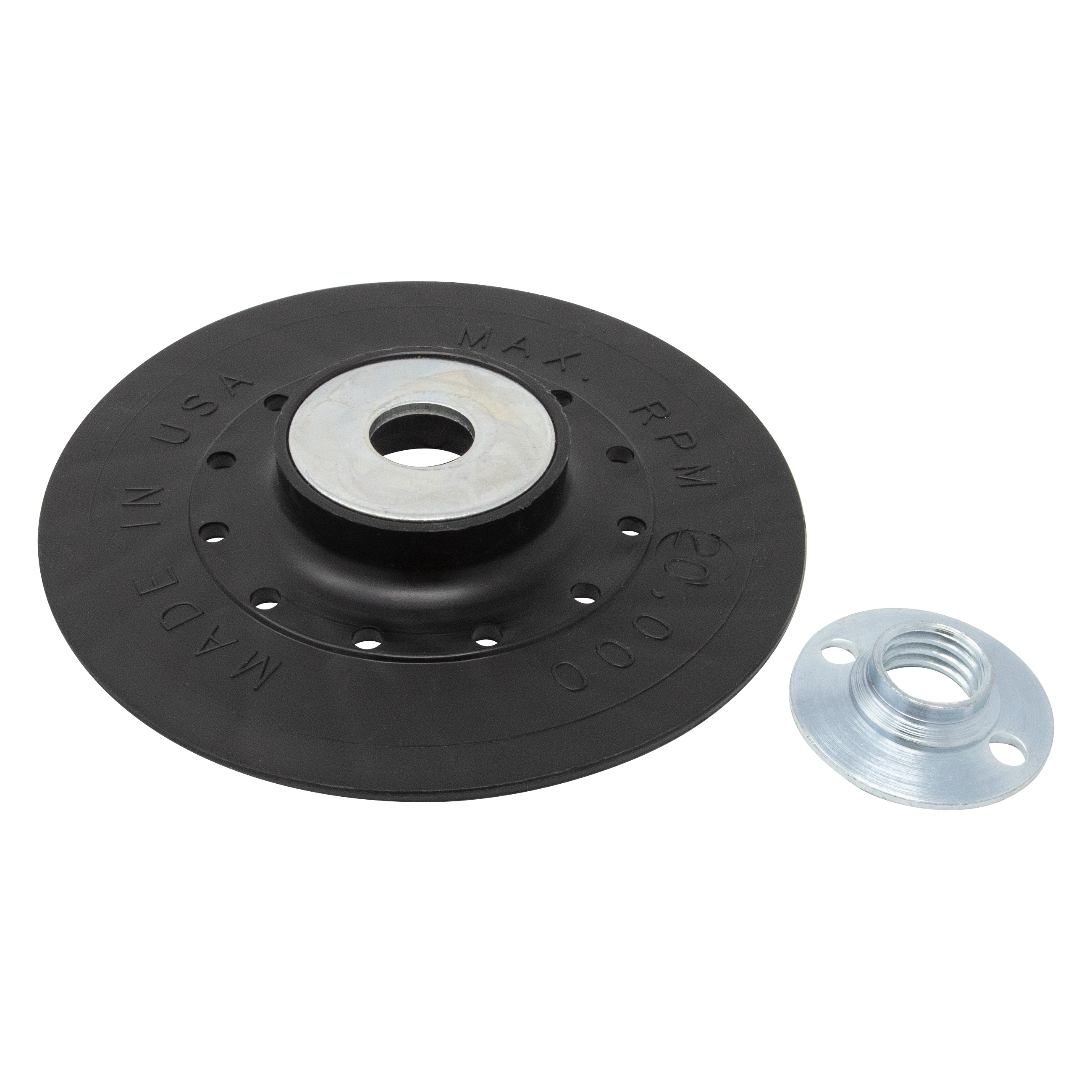 5" x 7/8" Ventilated Backing Plate with 5/8"-11 Flange Nut