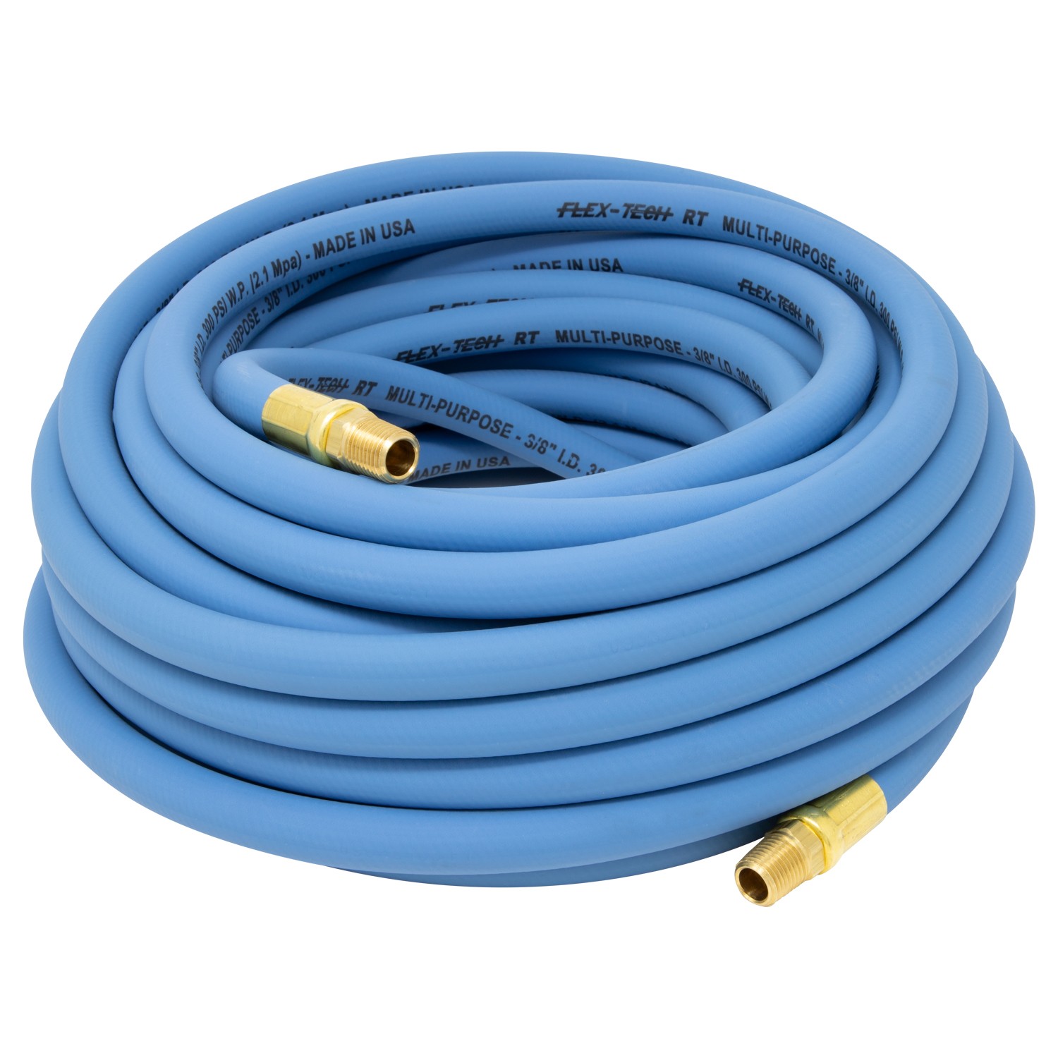 Synthetic Rubber Air Hose, 3/8" x 35', 1/4" NPT, Anti-Static, Silicone Free, W.P. 300 PSI, 800 Burst