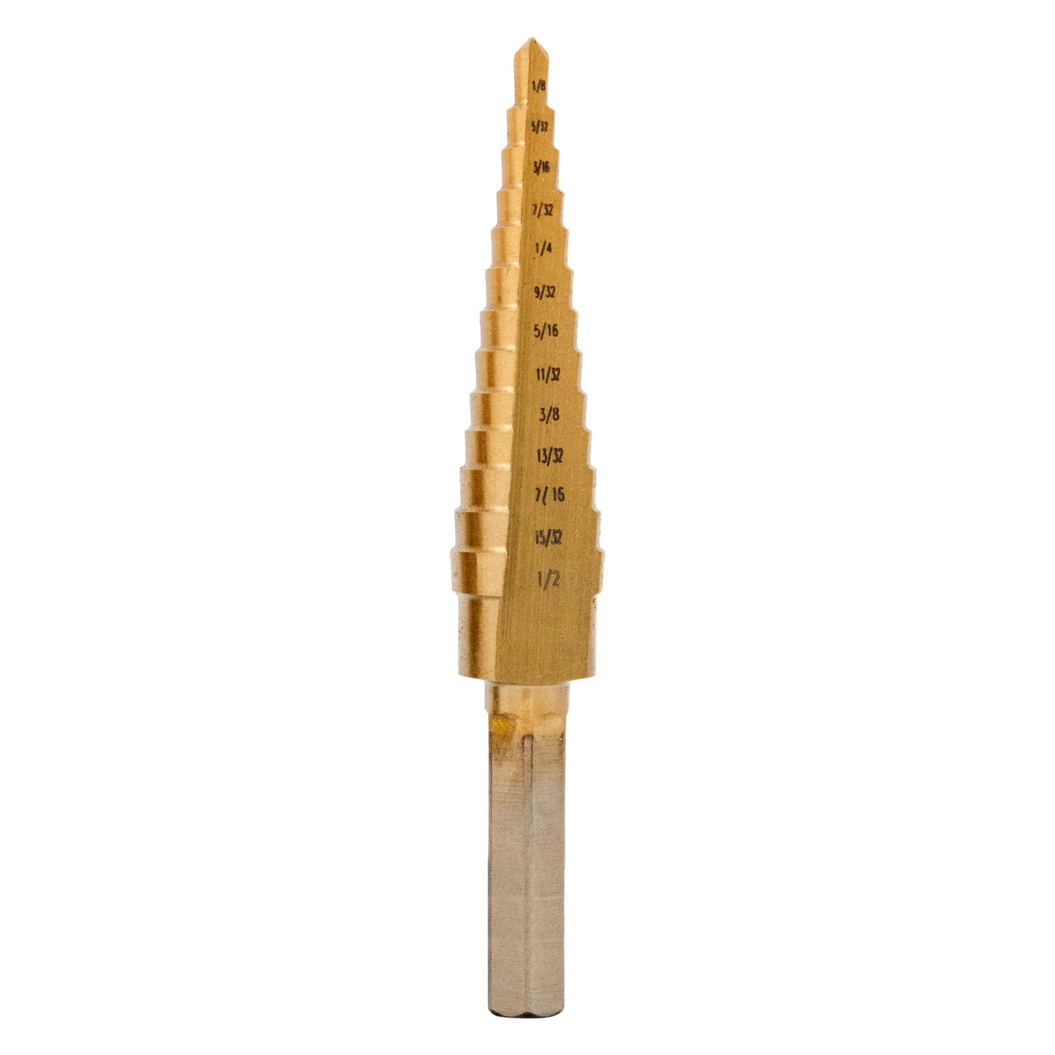 HSS Titanium Coated Step Drill - 1/8" to 1/2" - 13 sizes