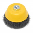 5" Crimped Wire Cup Brush with 5/8" - 11 Spindle - Coarse Wire