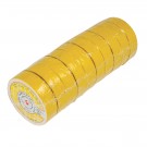 50ft 3/4" Electrical Tape - Yellow (10 Rolls) 