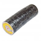 50ft 3/4" Electrical Tape - Black (10 Rolls)