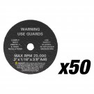 3" Cut-Off Wheels, 3" x 1/16" x 3/8", 50 per Box