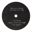 4" Cut-Off Wheels, 4" x 1/16" x 3/8", 5 per Card