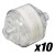 Disposable Stage 2 Air Filter with Polycarbonate Housing - Bulk 10 Pack
