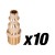 Brass Air Fitting 1/4" NPT  - Compatible with I/M style, 10pc Pack